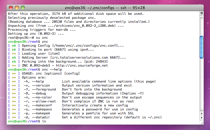 IRC bouncer, keep connected and history